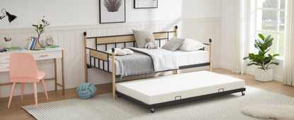 Ameen Black Daybed with Trundle (twin)