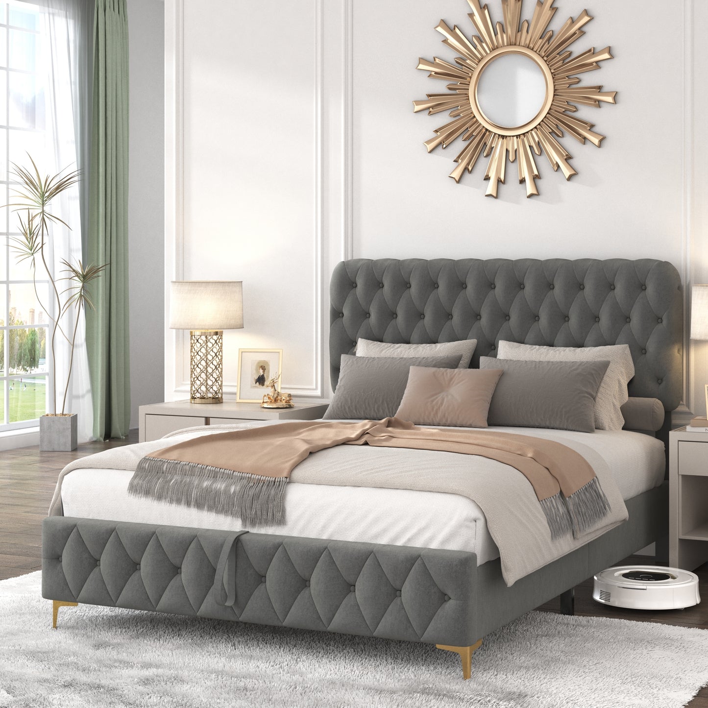 Valerie Full Size Bed (gray)
