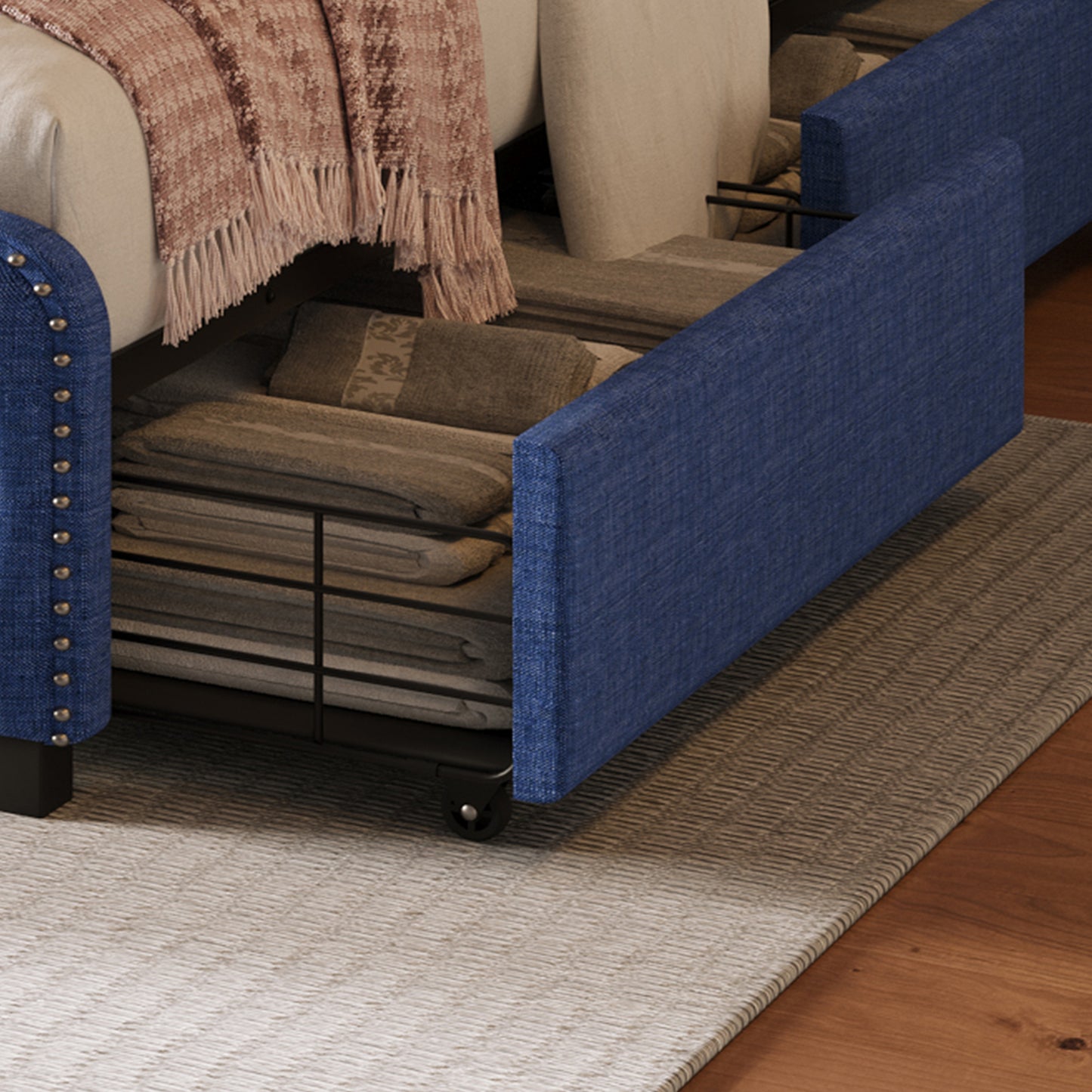 Hazel King Bed (blue)