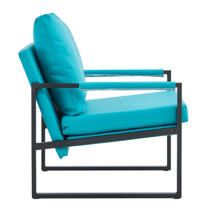 Alexis Cyan Accent Chairs, Set of 2