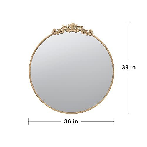 Round Decorative Gold Mirror