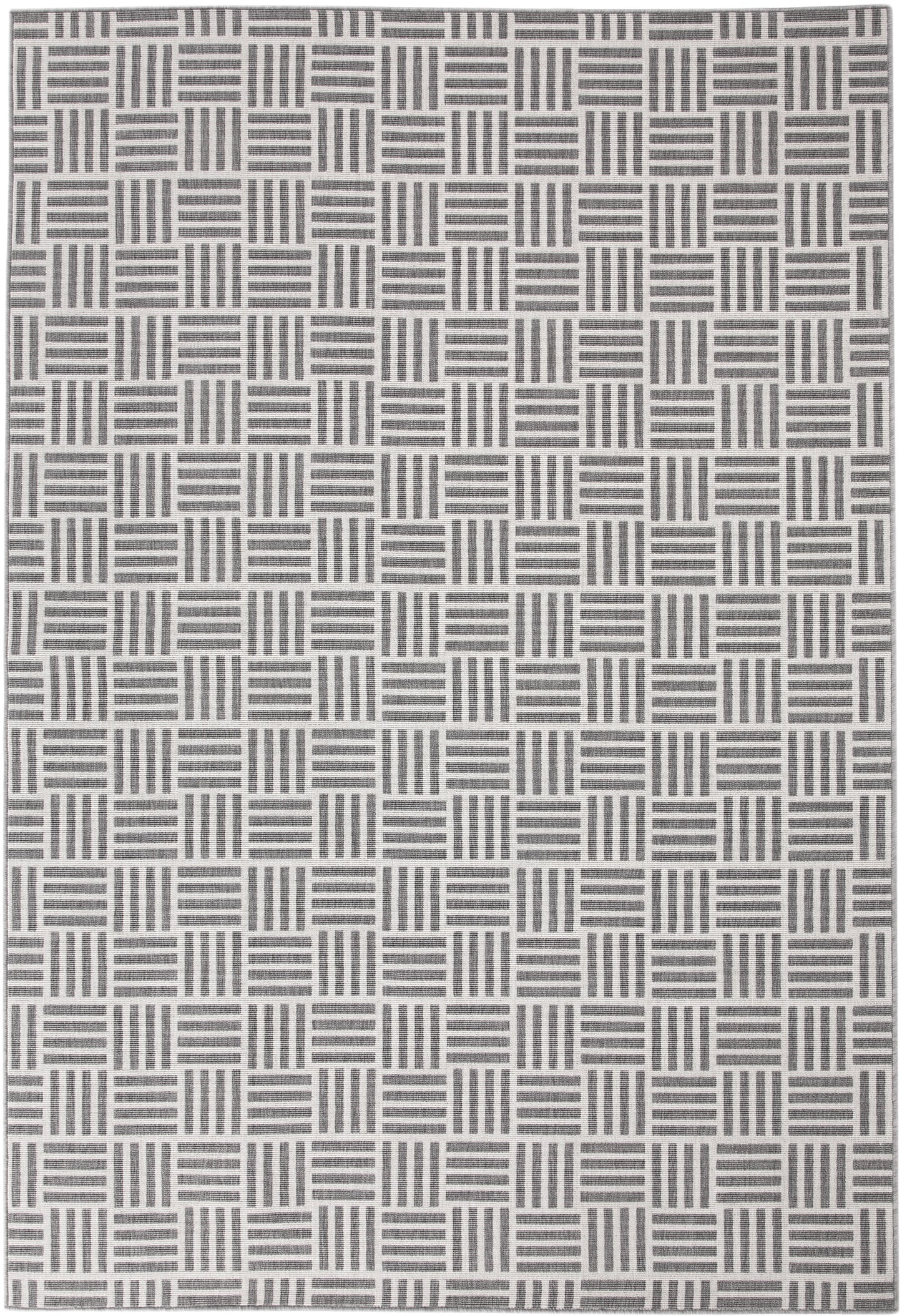 Nantucket White and Gray Area Rug 5X8