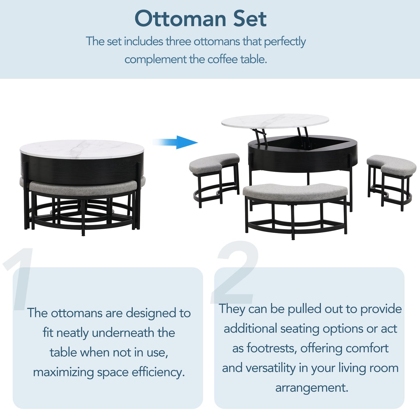 Lift-Top Coffee Table with Storage