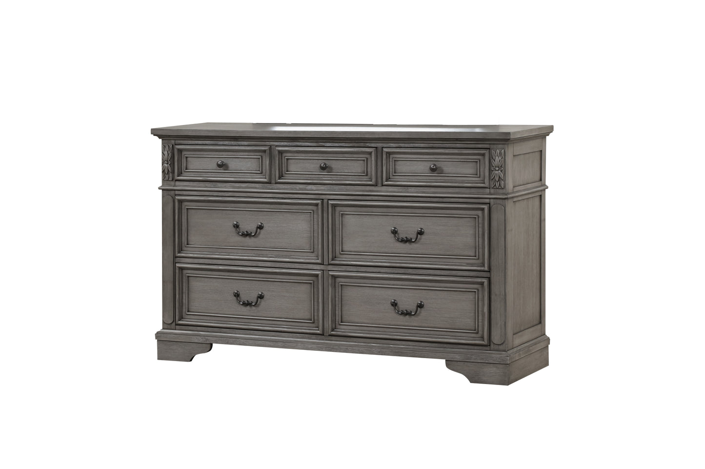 Grace King 5 Piece Bedroom Set in Gray