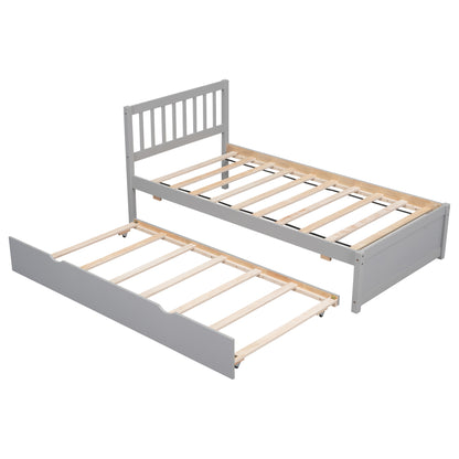 Sophie White Twin Platform Bed with Trundle