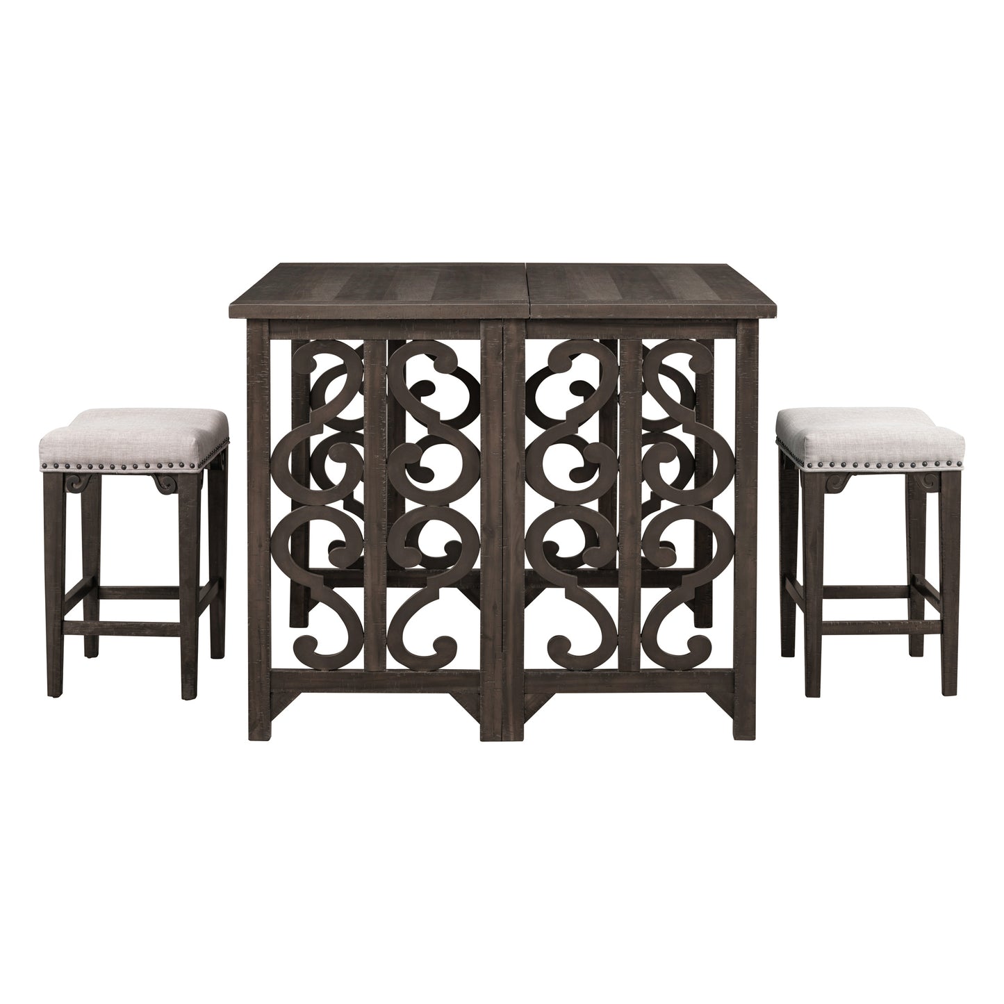 Averill Espresso 3 Piece Dining Table Set