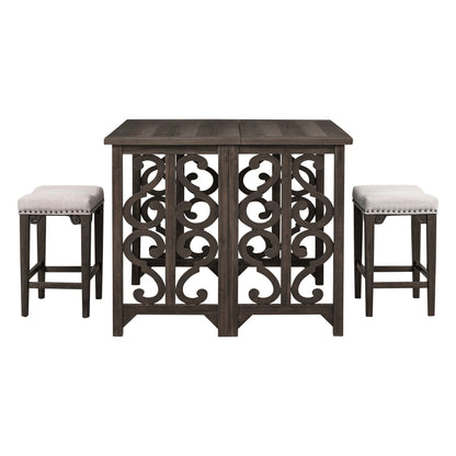 Averill Espresso 3 Piece Dining Table Set