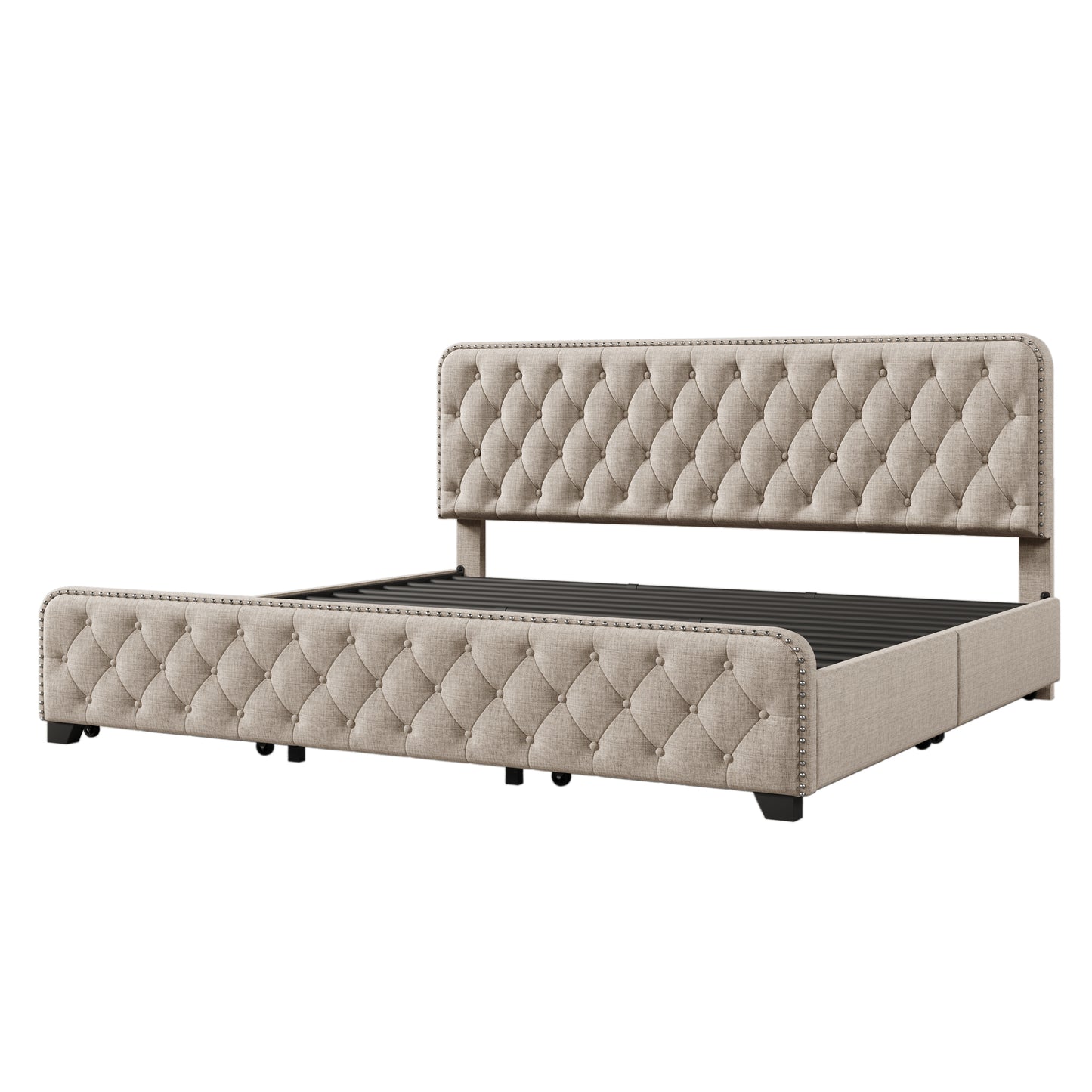 Hazel King Bed (beige)