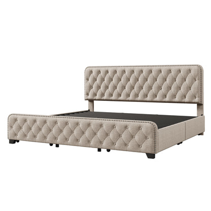 Hazel King Bed (beige)