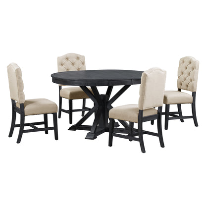 Ashley 5 Piece Dining Table Set (espresso)