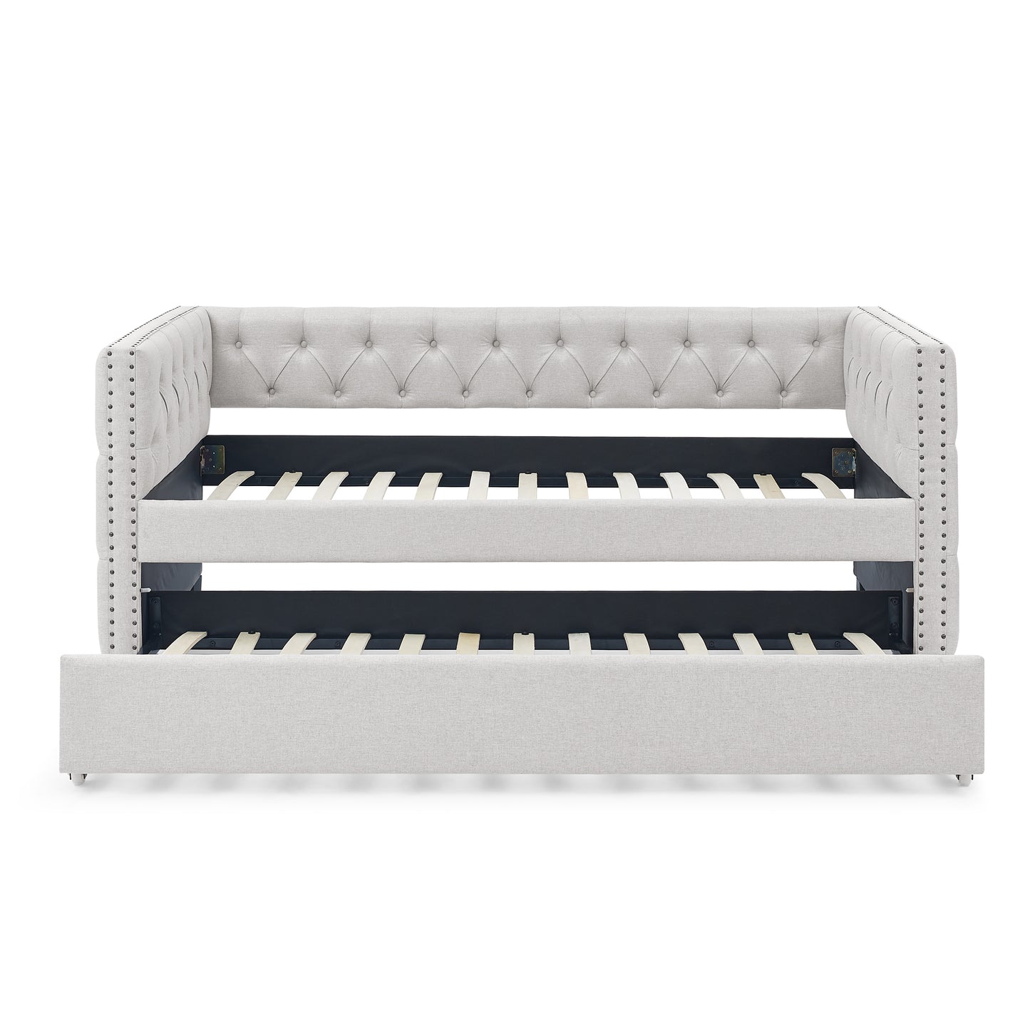 Fluff Beige Daybed with Trundle (twin/twin)