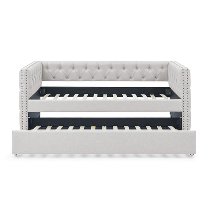 Fluff Beige Daybed with Trundle (twin/twin)