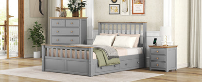 3 Piece Gray Bedroom Set Full Size Platform Bed