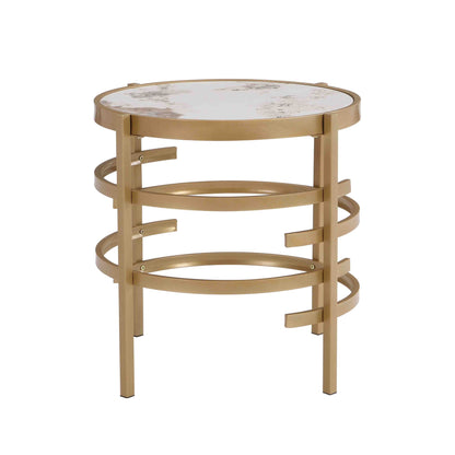 Sintered Stone End Table (gold)