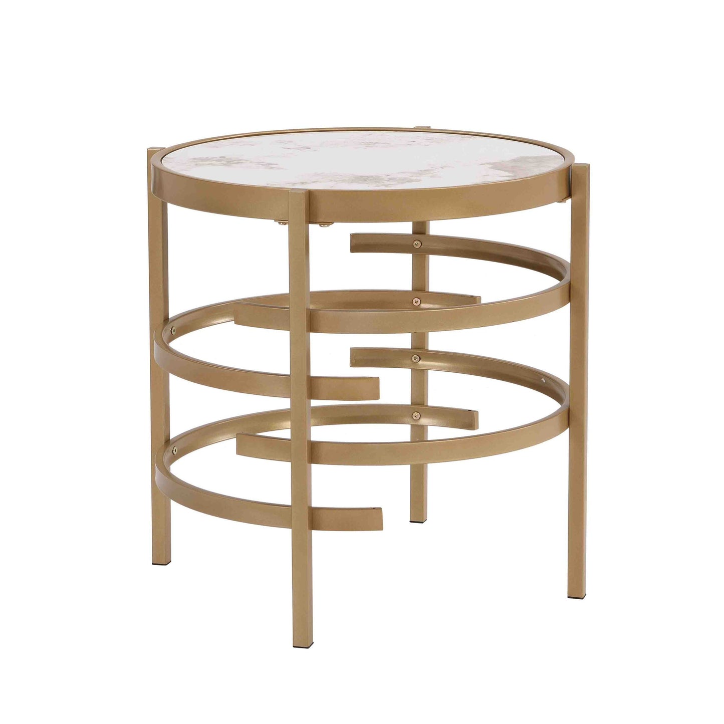 Sintered Stone End Table (gold)