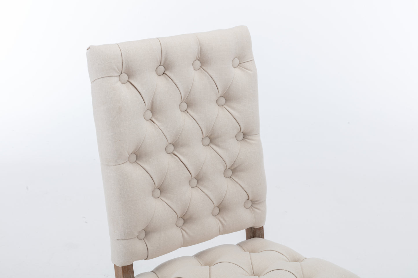 Buttoned Cream Dining Chair (set of 2)