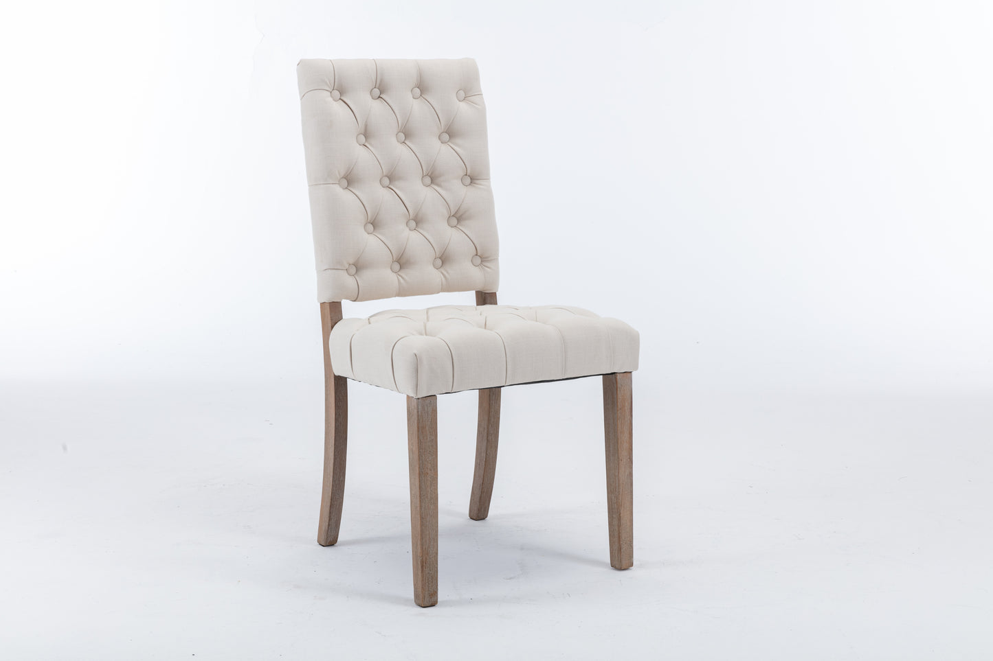 Buttoned Cream Dining Chair (set of 2)