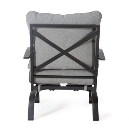 37" Fire Pit Table with Rocking Chair (gray)