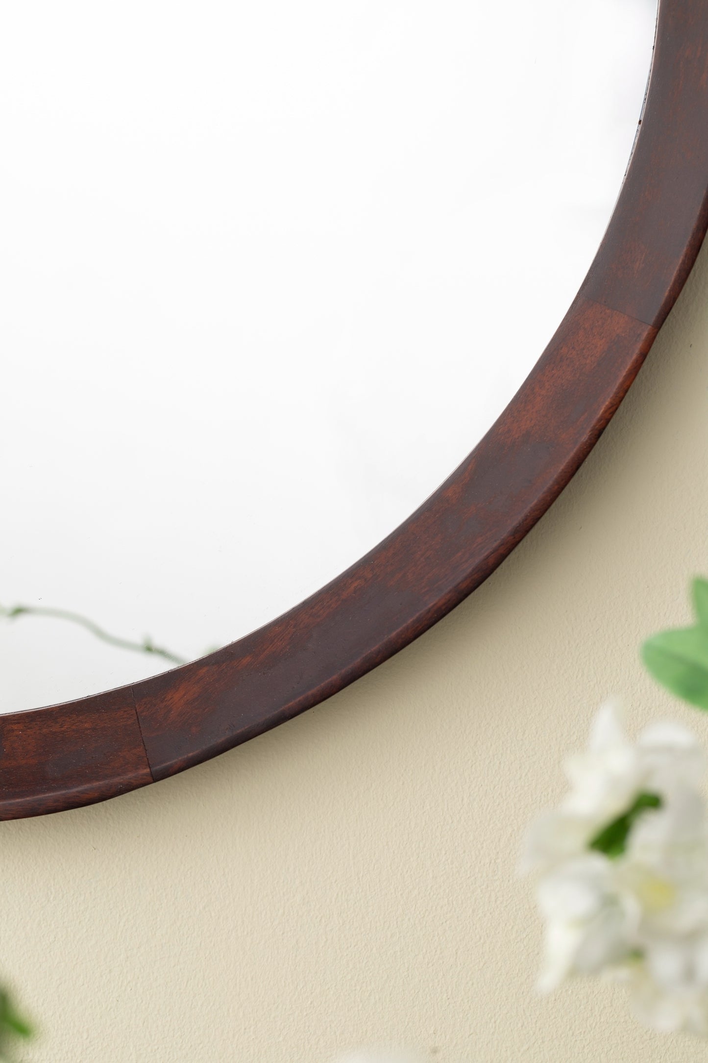 Mango Dark Brown Wood Wall Mirror