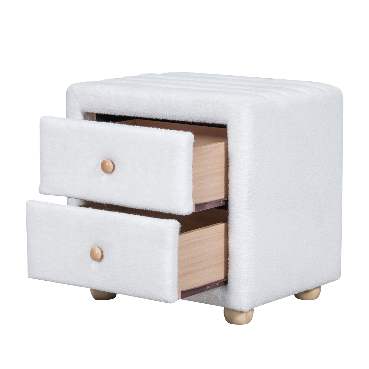 Teddy White Fleece Nightstand