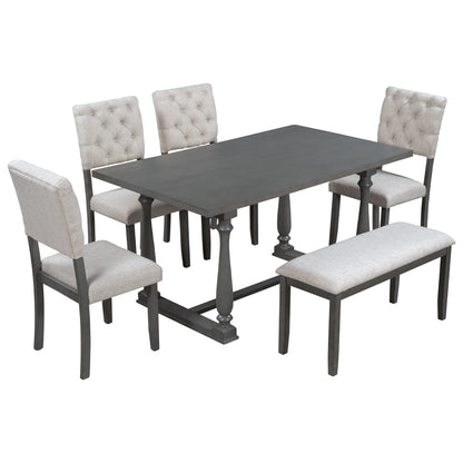 Mela 6-Piece Dining Table (gray)