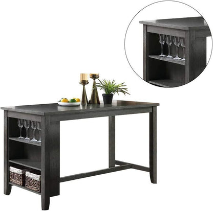 Modern Contemporary Gray 5-Piece Counter Height Dining Table