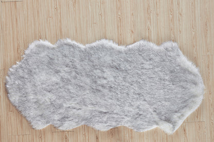 Luxury Hand Tufted Faux Fur Area Rug (gray)