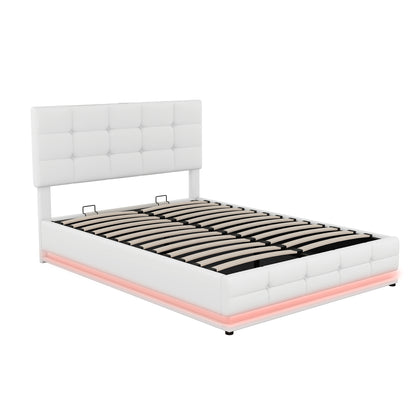 Derek Full Bed (buttoned white)