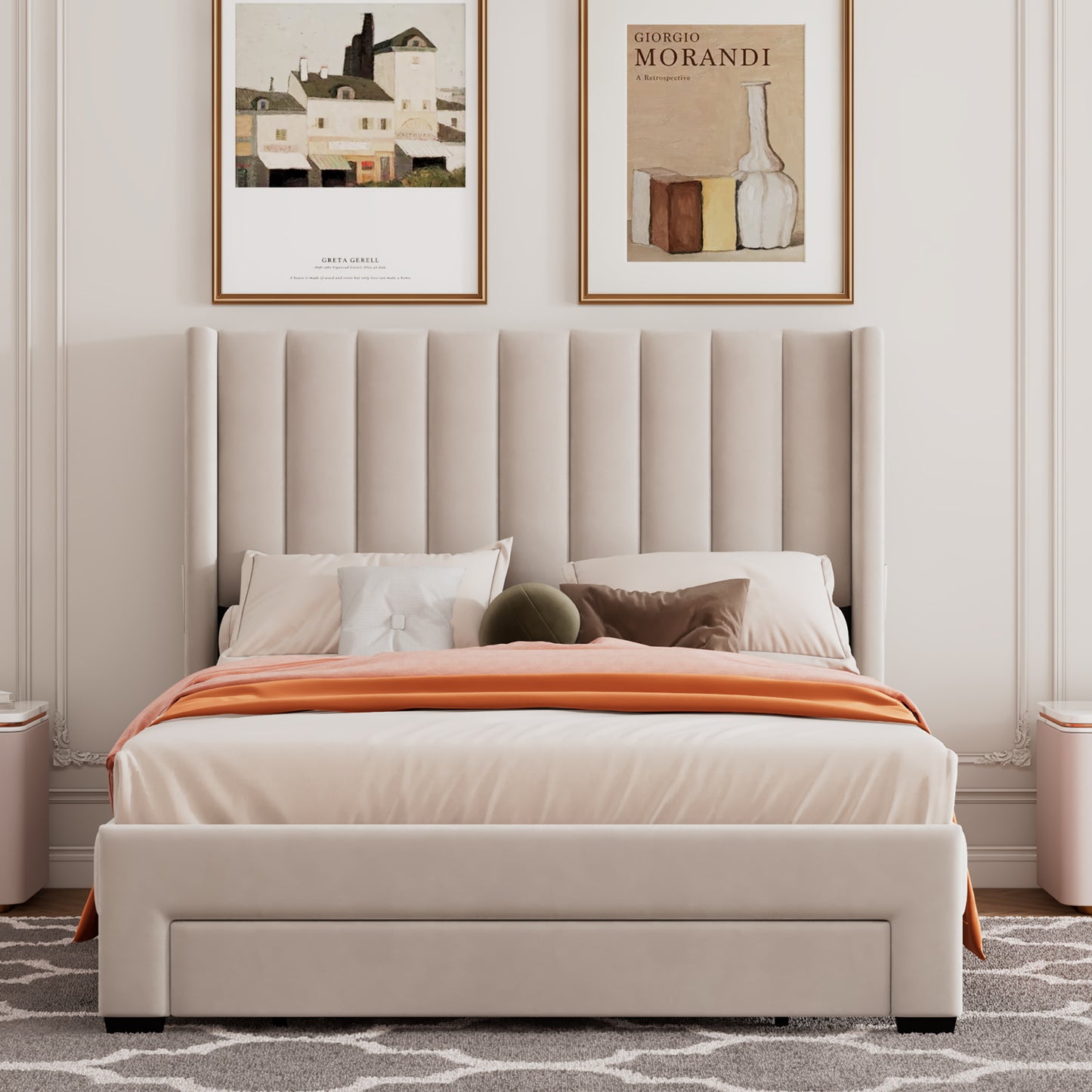 Hava Full Bed (beige)