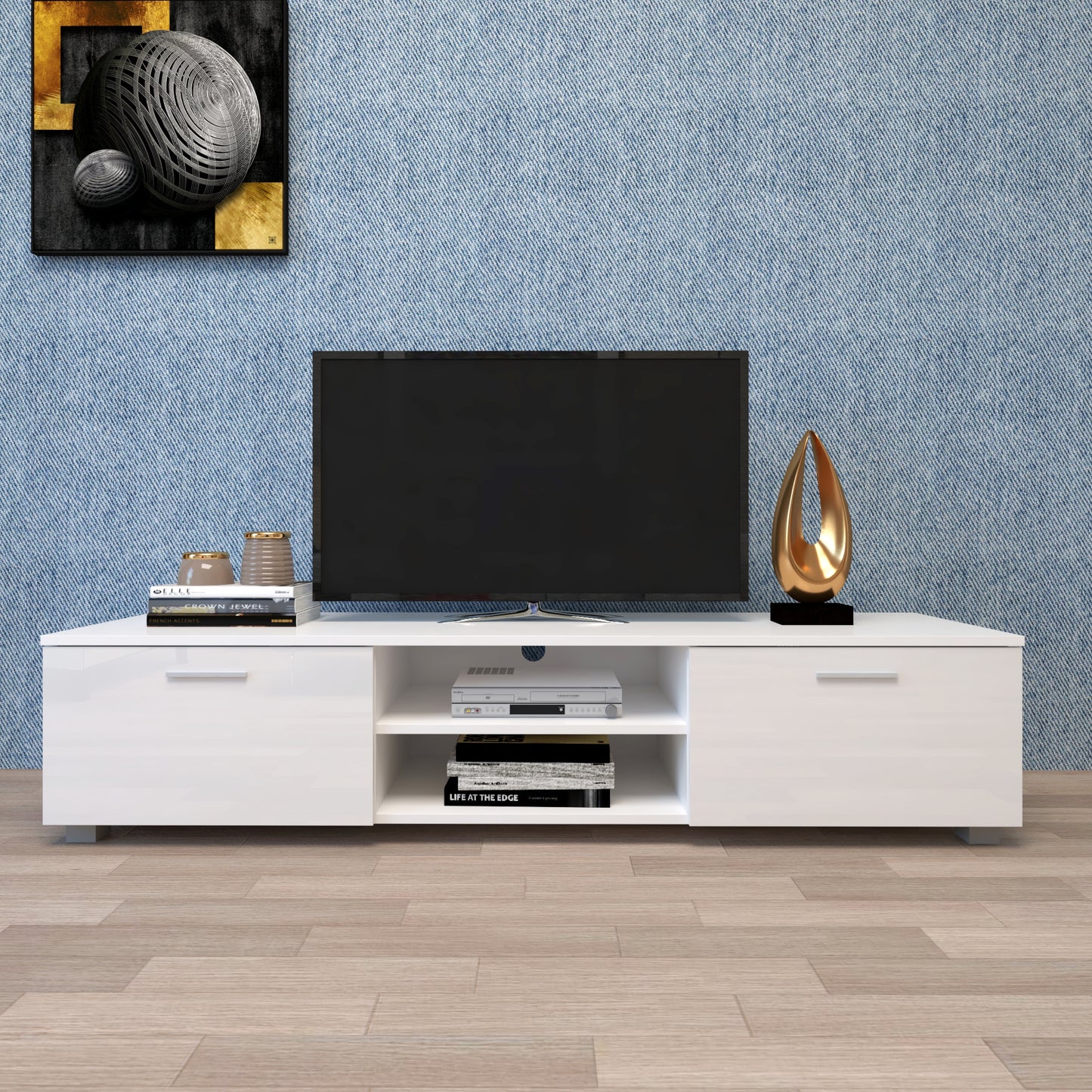 Athens White 70" TV Stand