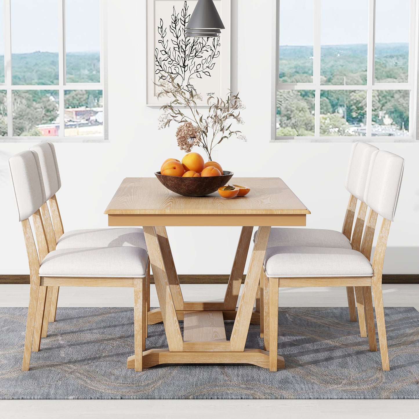 Akira 5 Piece Dining Table Set