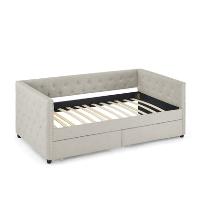 Fluff Beige Daybed with Drawer (twin)