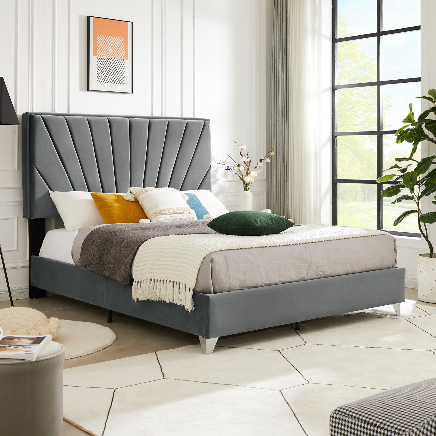 Bloom Full Bed (gray)
