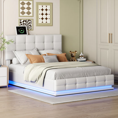 Derek Queen Bed (white)