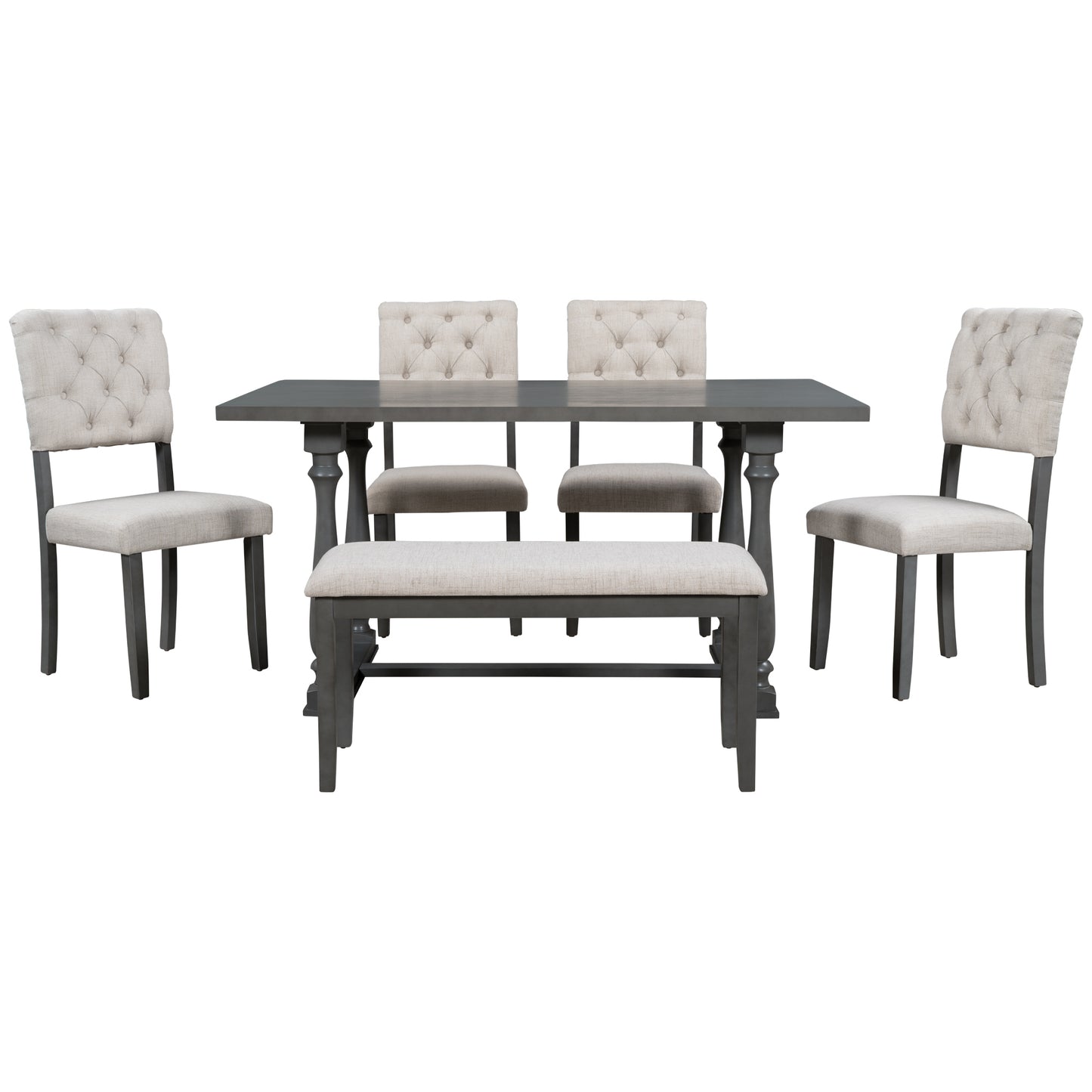 Mela 6-Piece Dining Table (gray)