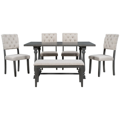 Mela 6-Piece Dining Table (gray)