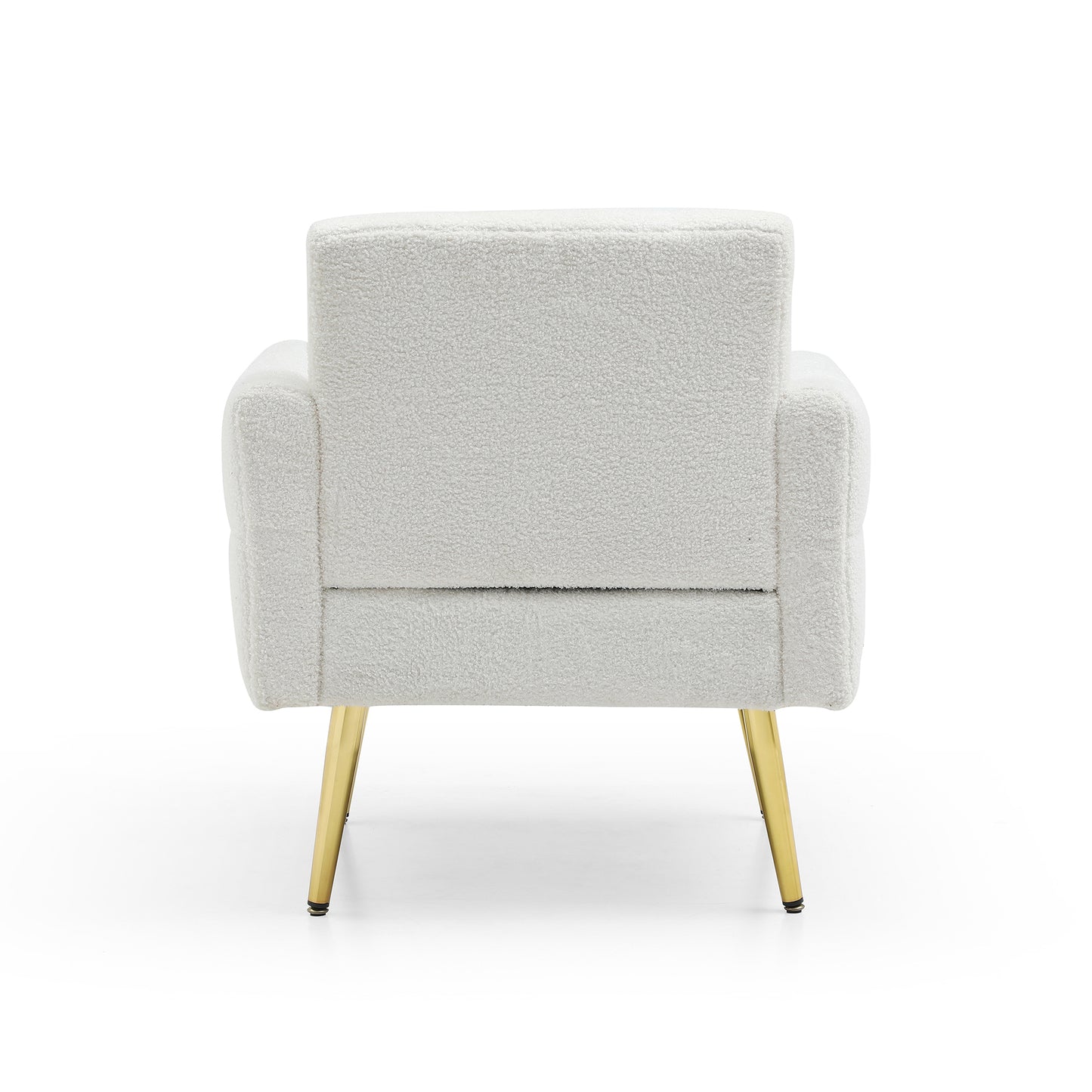 Modern Comfy Tufted White Teddy Accent Chair