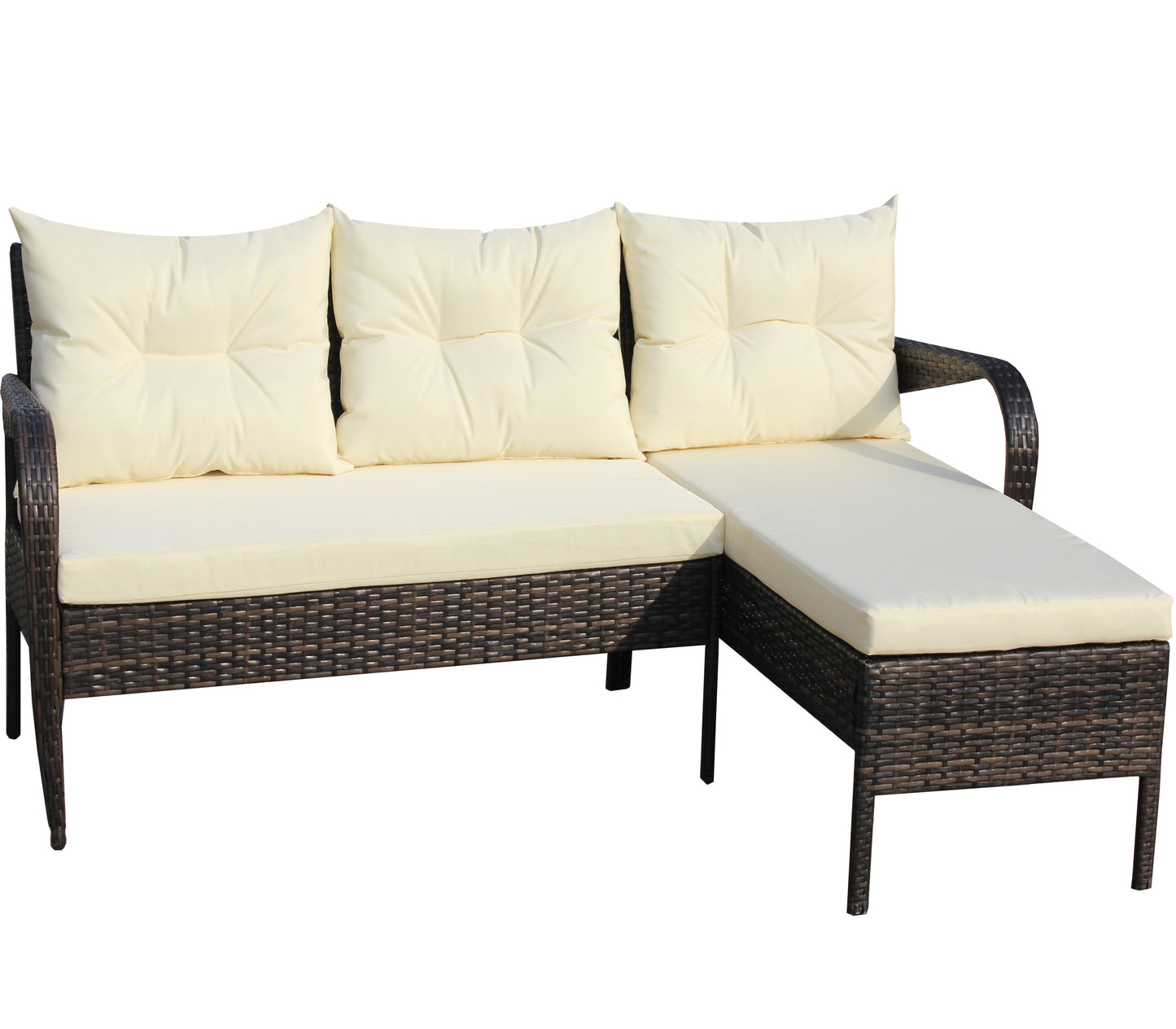 Outdoor 2 Piece Beige Conversation Set