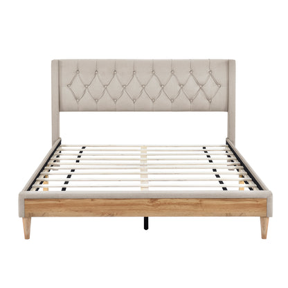 4-Piece Bedroom Set Queen Size Upholstered Platform Bed