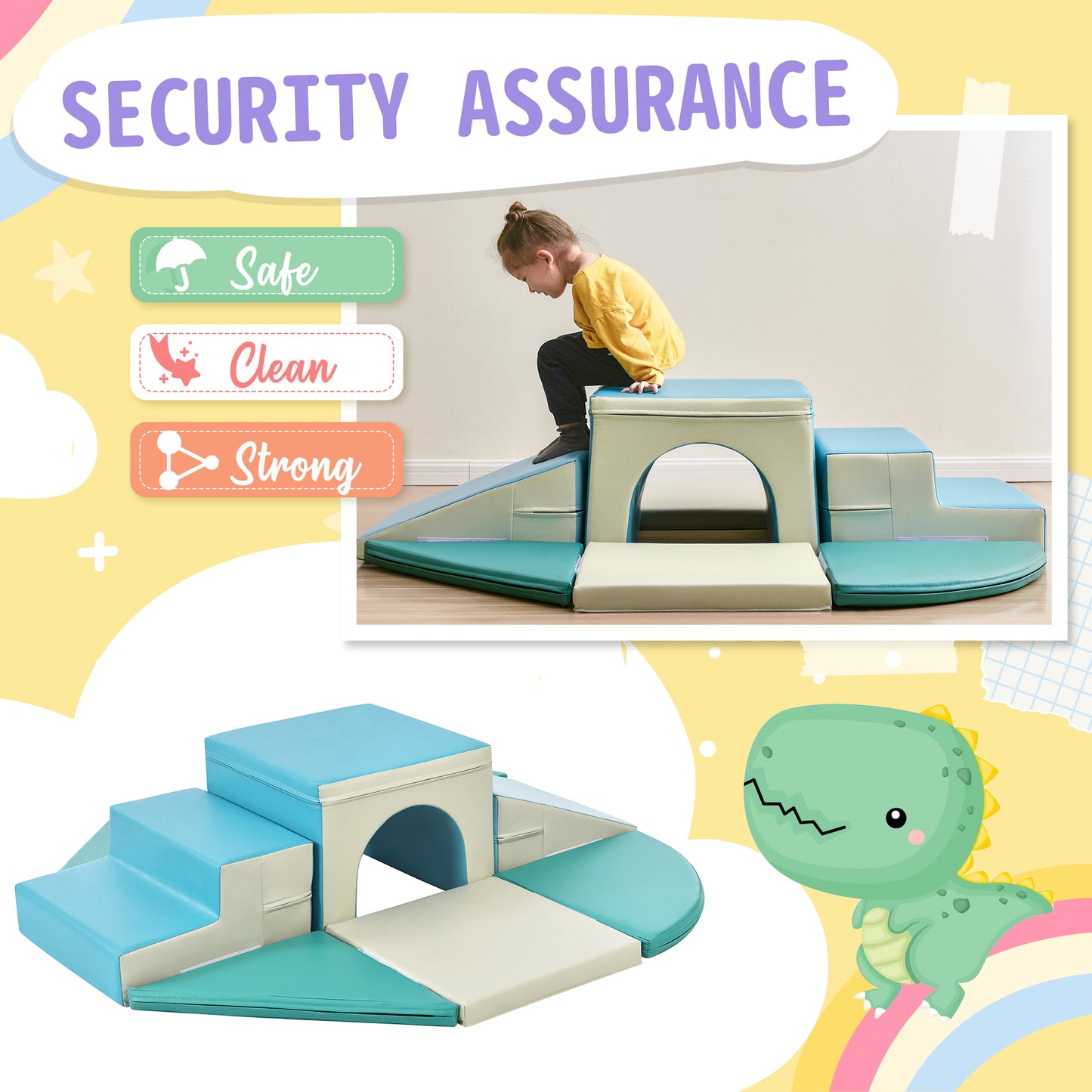 Soft Climb and Crawl Foam Play Set 9 in 1