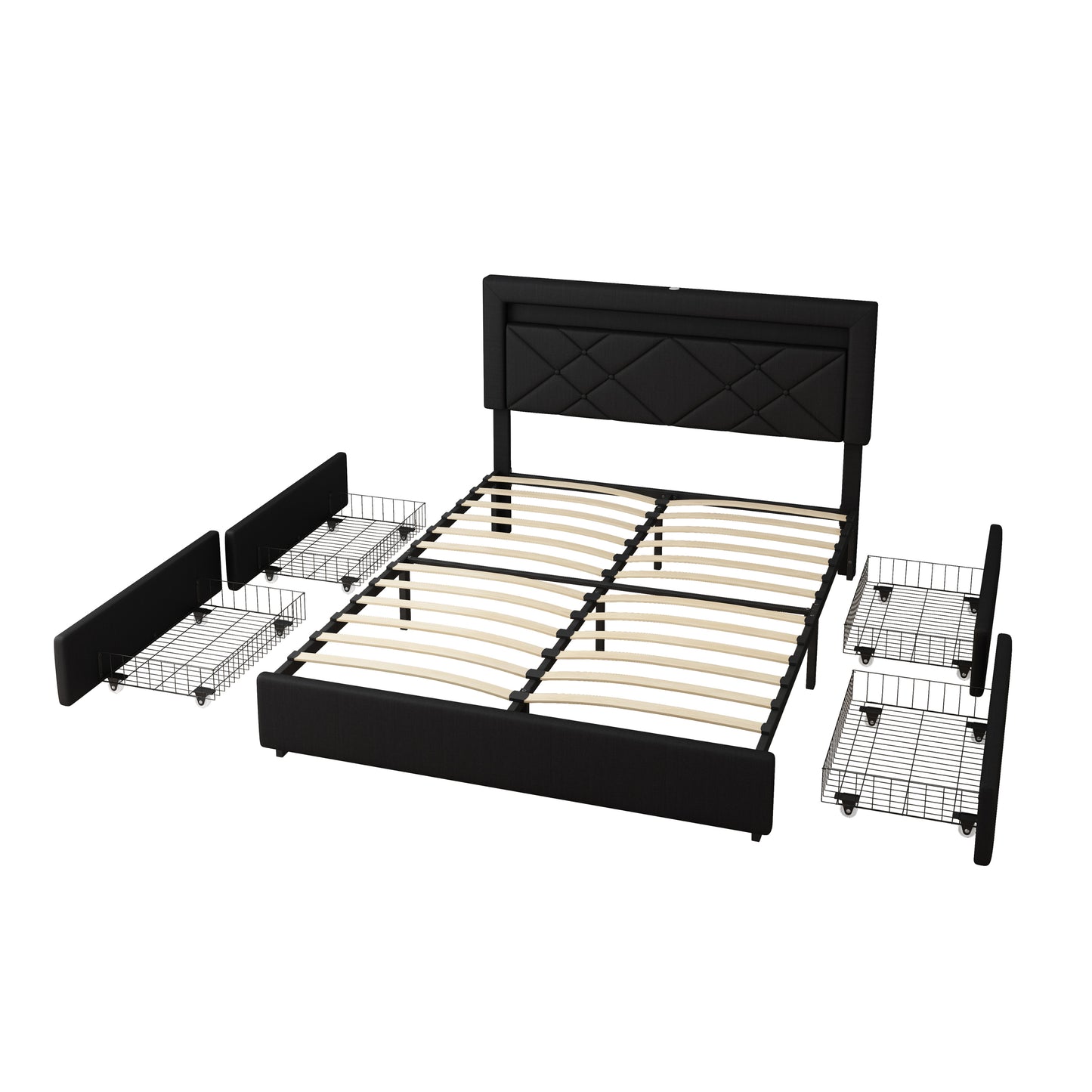 Tully Queen Bed (black)