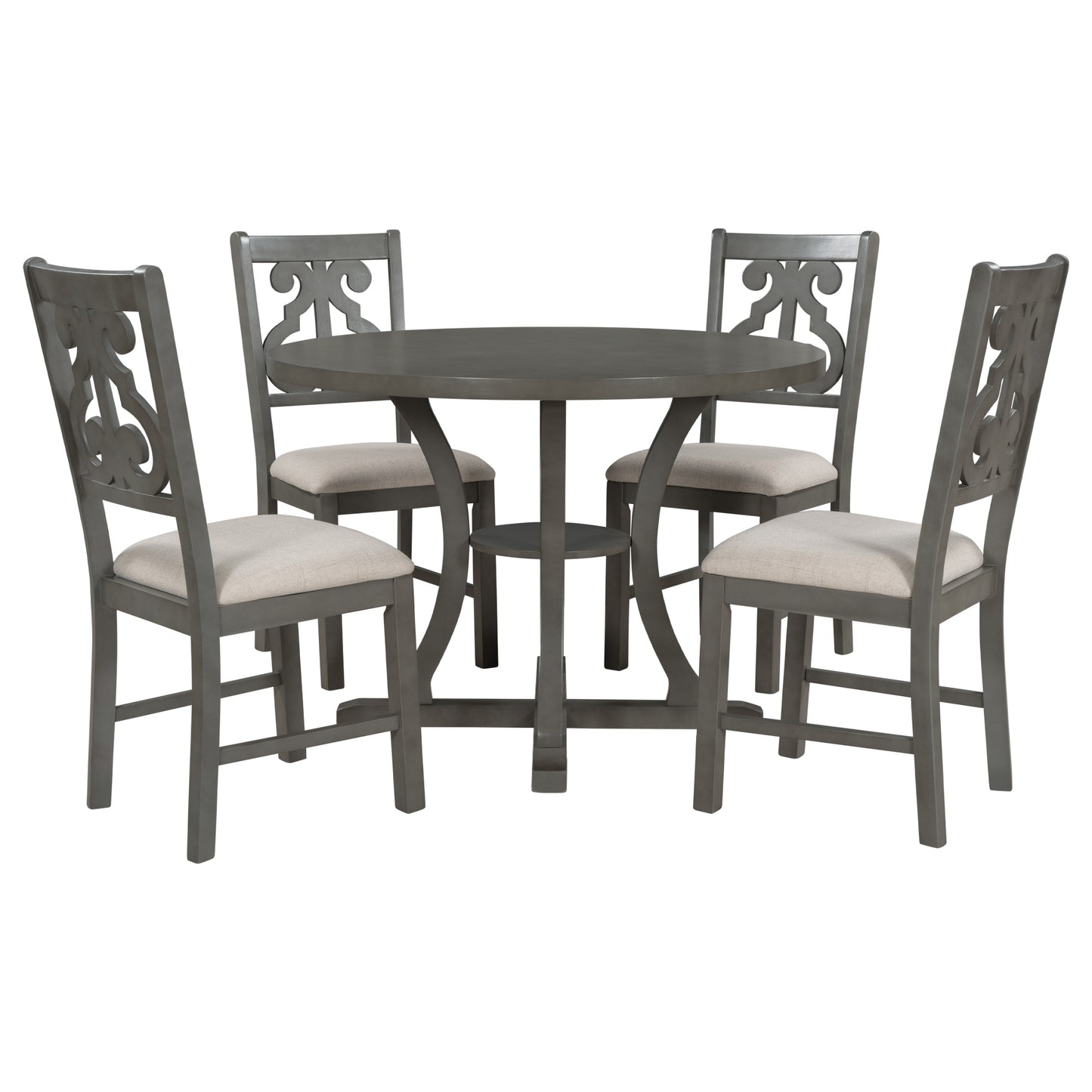 Flow 5-Piece Round Dining Table