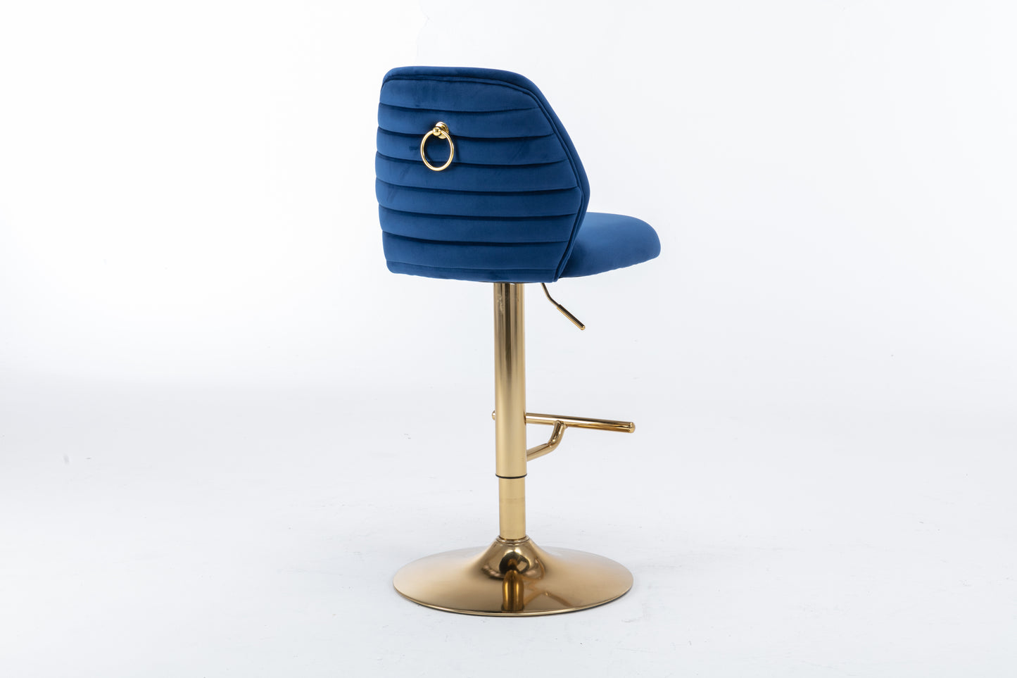 Rock Adjustable Bar Stool Set of 2 (blue/gold)