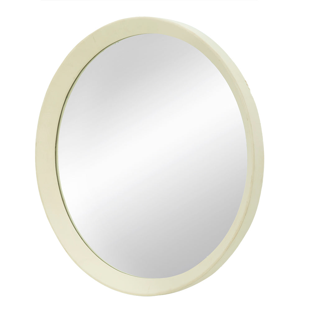 Mango Cream Wood Wall Mirror