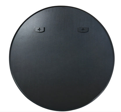 Black 39 Inch Metal Round Mirror