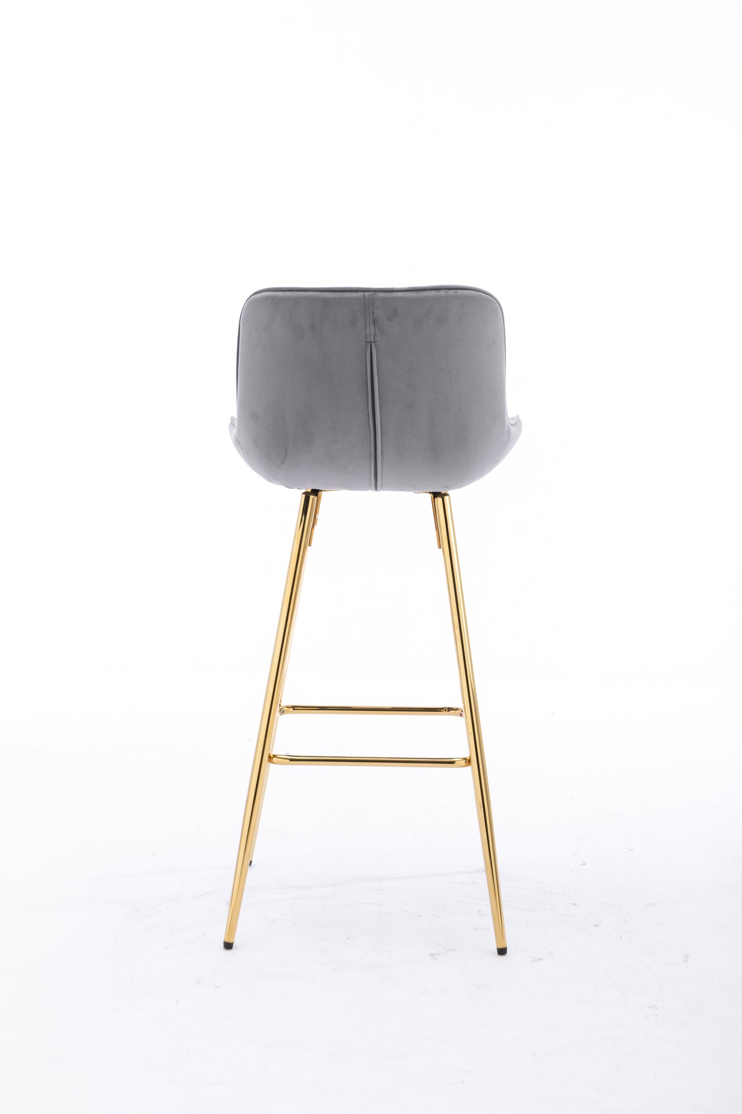 26" Set of 2 Bar Stools (gray/gold)