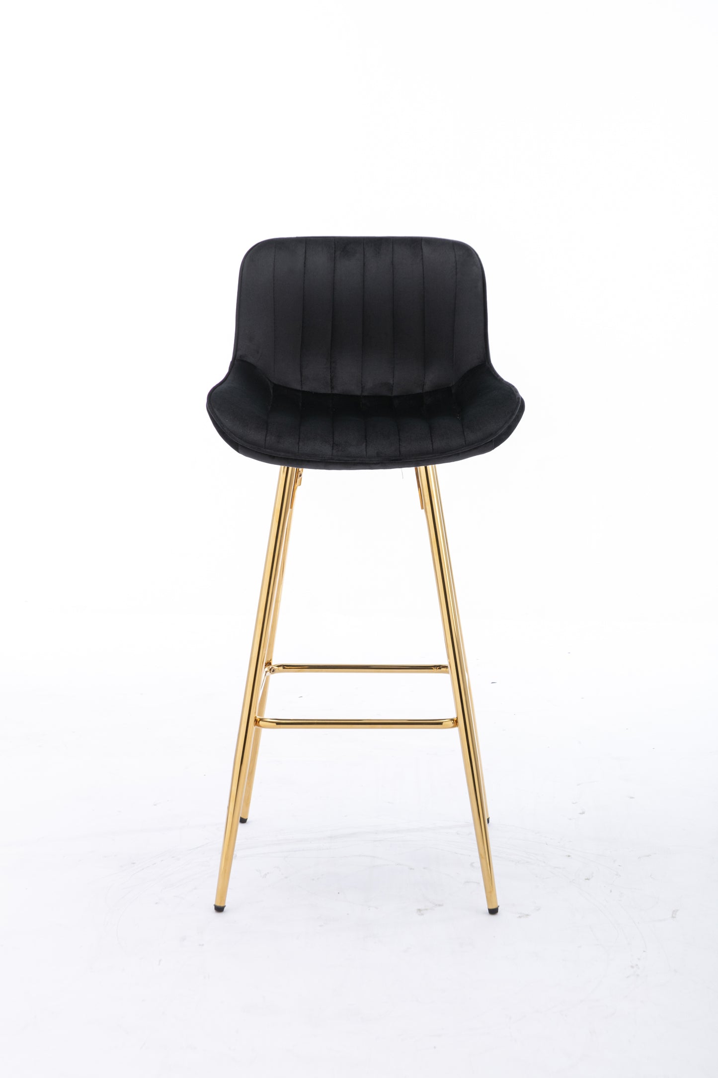 26" Set of 2 Bar Stools (black/gold)