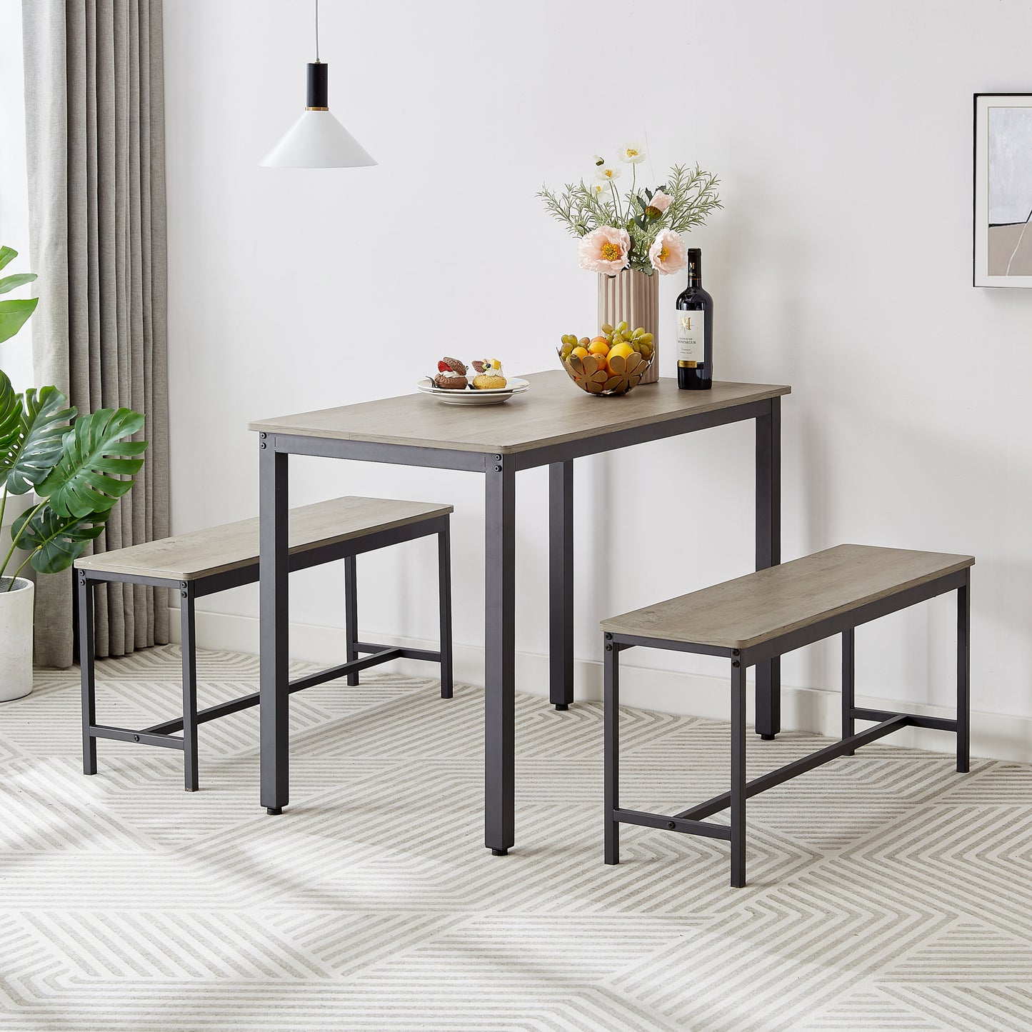 Santiago II 3 Piece Dining Table Set