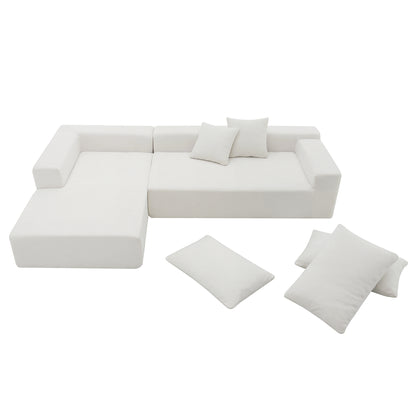 Oscar Cream 2 Piece Modular Sectional