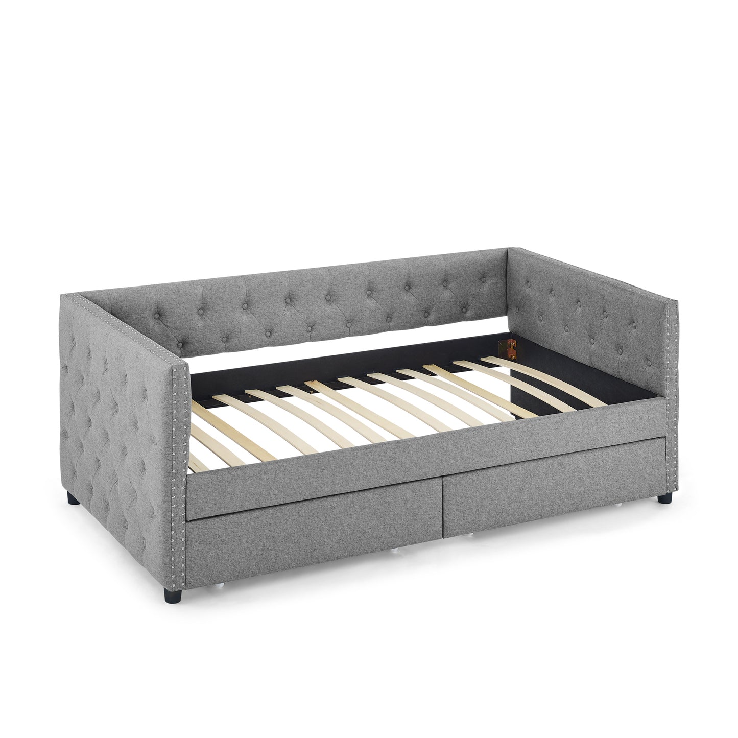 Fluff Gray Daybed with Drawer (twin)